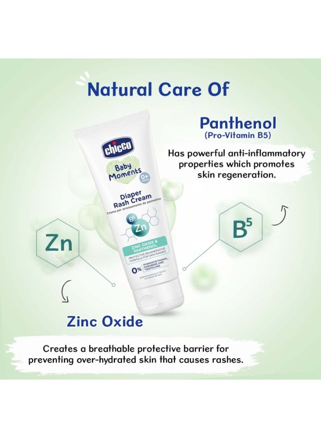 شيكو Chicco Baby Moments Diaper Rash Cream, New Advanced Triple Protection Skin Shield Formula with Natural Ingredients to Prevent Rashes & Irritation, No Phenoxyethanol & Parabens (100g) - Image 3